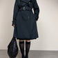 Trench Allegri blu con cintura