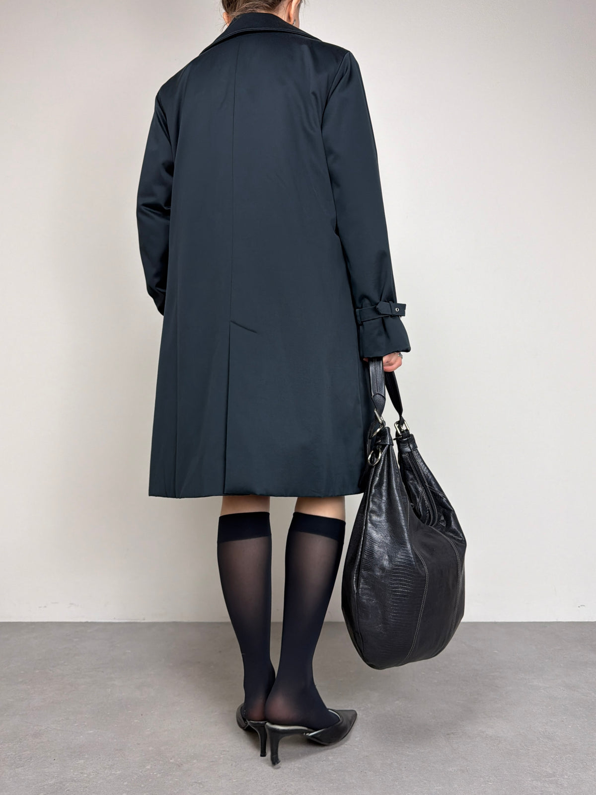 Trench Allegri blu con cintura