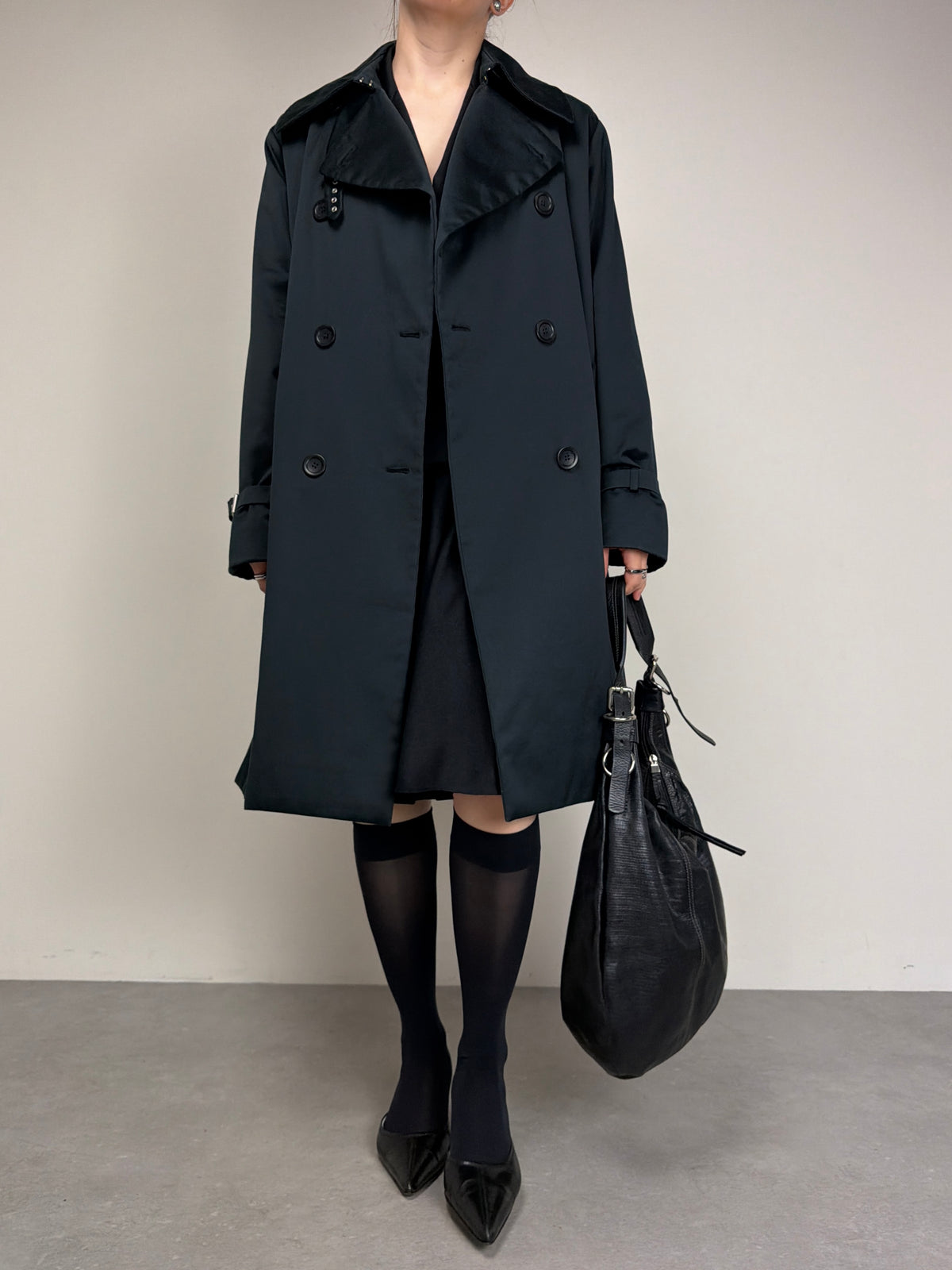 Trench Allegri blu con cintura