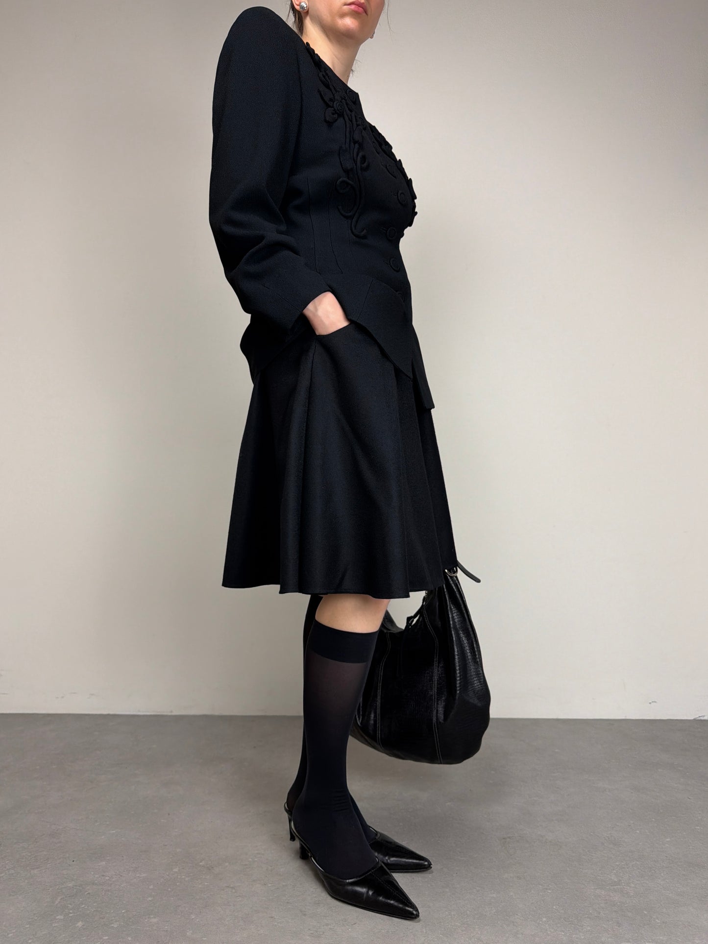 NORMA KAMALI blazer vintage con fiori applicati