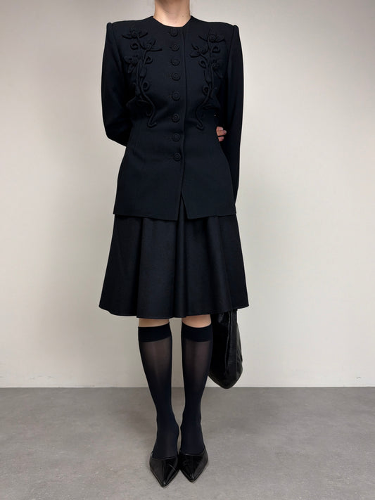 NORMA KAMALI blazer vintage con fiori applicati