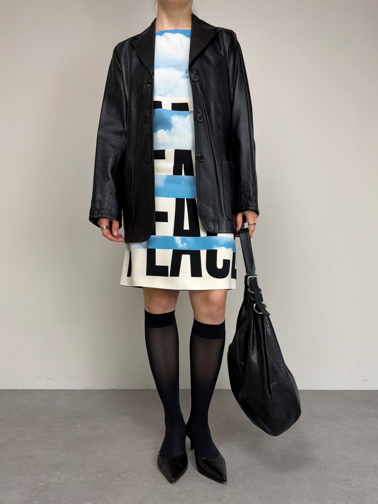 Blazer vintage in vera pelle