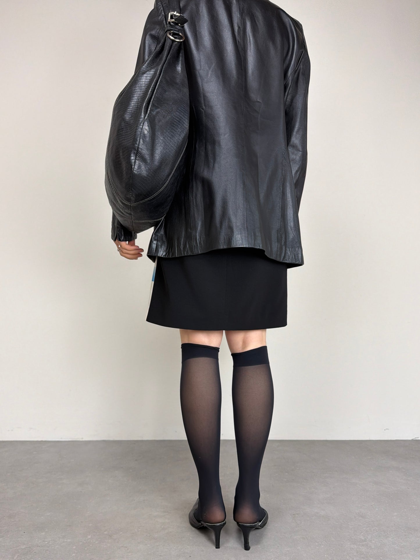 Blazer vintage in vera pelle