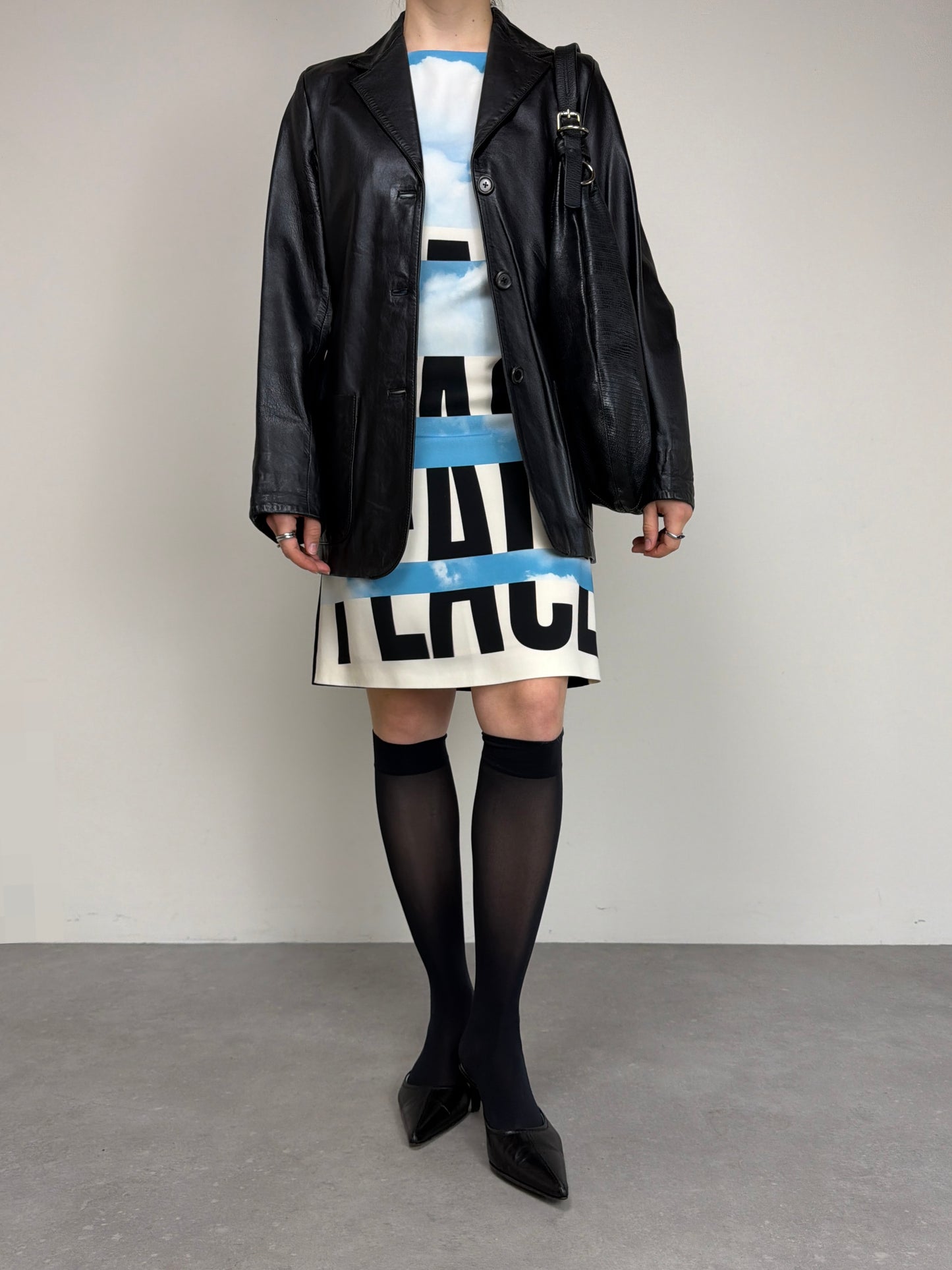 Blazer vintage in vera pelle