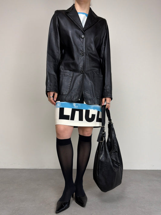 Blazer vintage in vera pelle