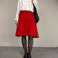 JIL SANDER gonna in lana con pieghe laterali