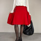 JIL SANDER gonna in lana con pieghe laterali