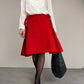 JIL SANDER gonna in lana con pieghe laterali