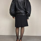 Bomber vintage in vera pelle nera