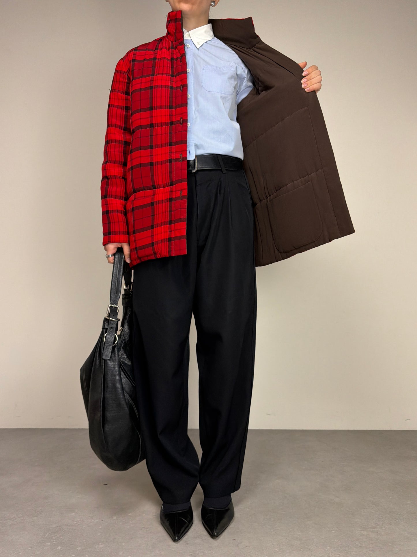 Giacca double-face in 100% seta vintage made in Italy