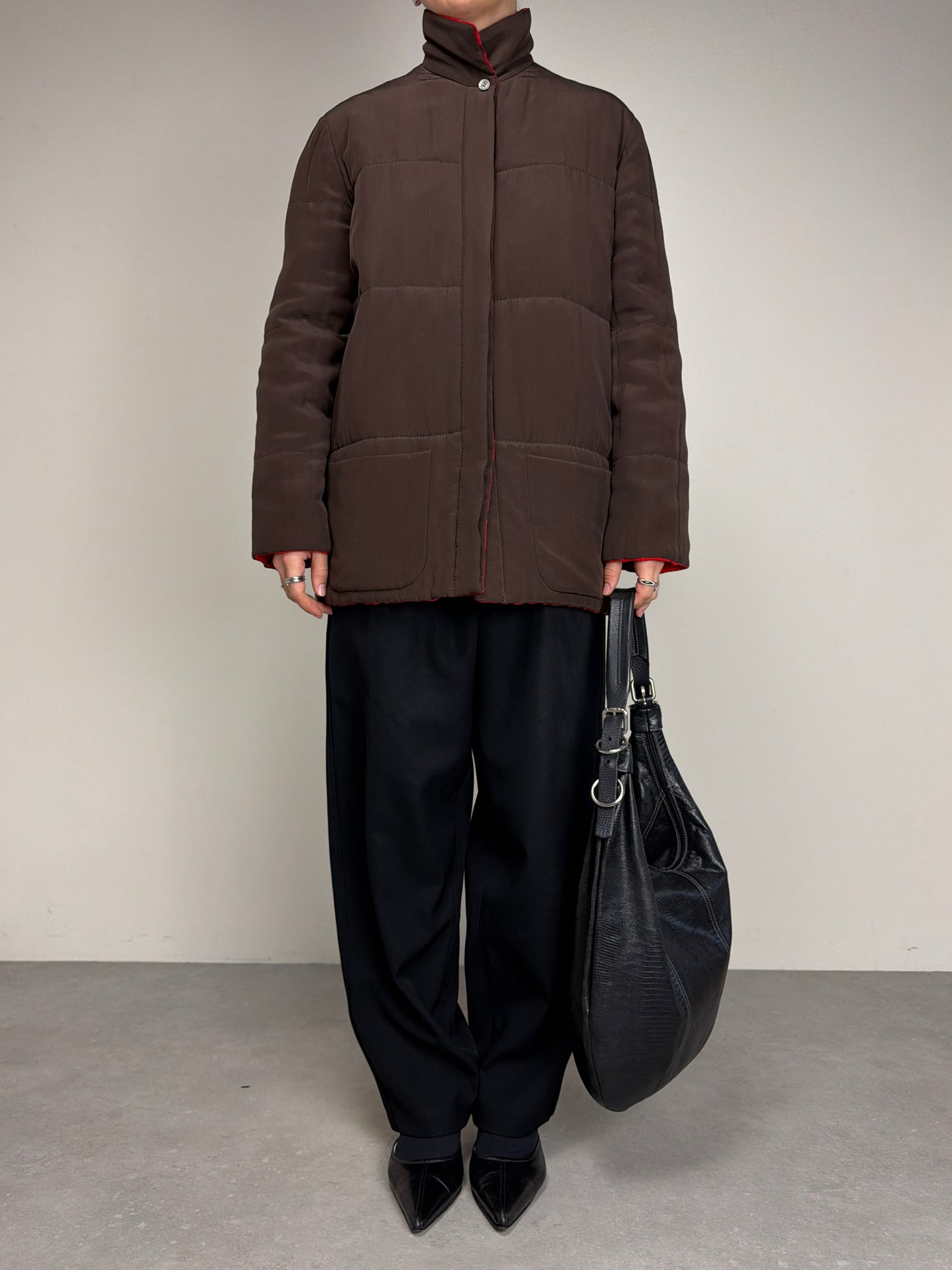 Giacca double-face in 100% seta vintage made in Italy