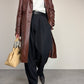 Trench vintage in vera pelle marrone