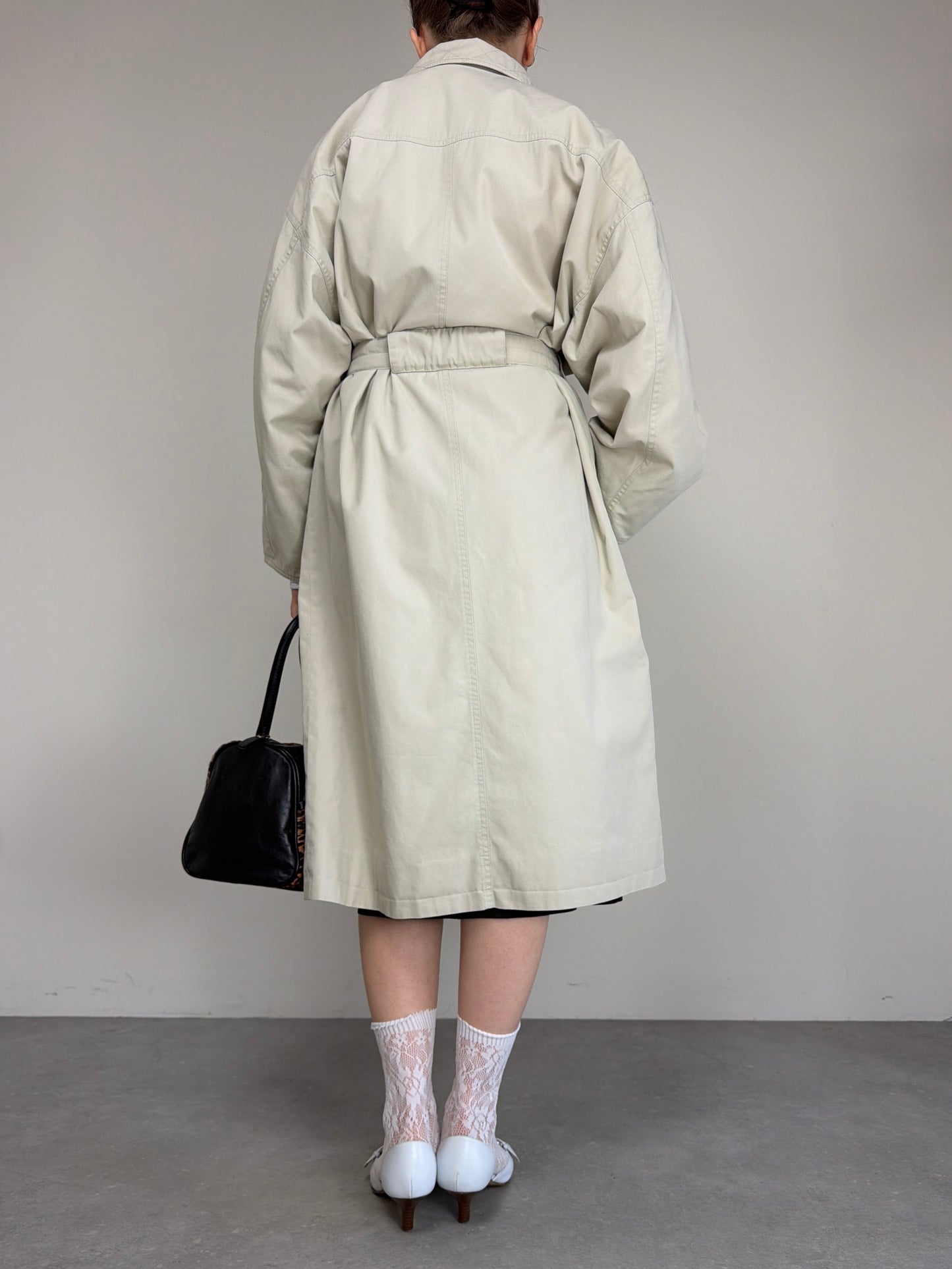 Trench vintage Marella in cotone beige