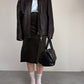 Giacca over in vera pelle marrone