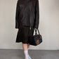 Giacca over in vera pelle marrone