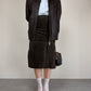 Giacca over in vera pelle marrone