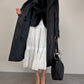 Trench vintage in vera pelle nera