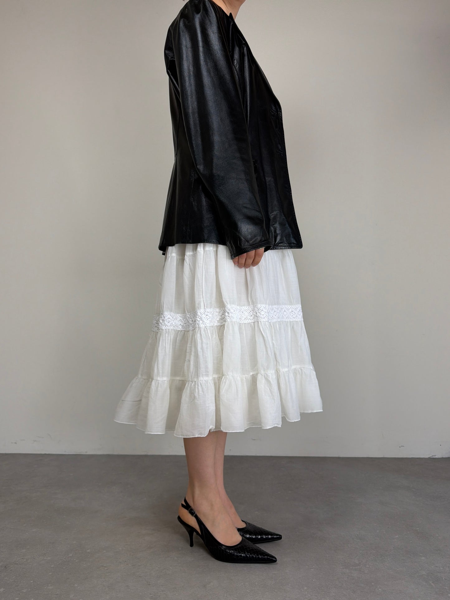 Blazer in vera pelle nera