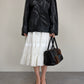 Blazer in vera pelle nera