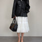 Blazer in vera pelle nera