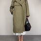 Trench vintage in misto cotone a doppiopetto