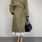 Trench vintage in misto cotone a doppiopetto