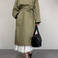 Trench vintage in misto cotone a doppiopetto