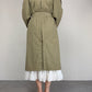 Trench vintage in misto cotone a doppiopetto