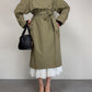 Trench vintage in misto cotone a doppiopetto