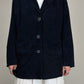 Giacca vintage in camoscio blu