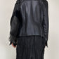 Giacca vintage made in London in vera pelle nera