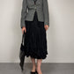 Giacca in twill di lana con nodo al collo