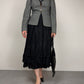 Giacca in twill di lana con nodo al collo