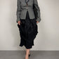 Giacca in twill di lana con nodo al collo