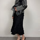Giacca in twill di lana con nodo al collo