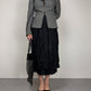 Giacca in twill di lana con nodo al collo