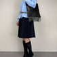 PRADA gonna plissettata color blu