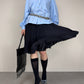 PRADA gonna plissettata color blu