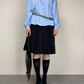 Camicia azzurra in cotone con pieghe