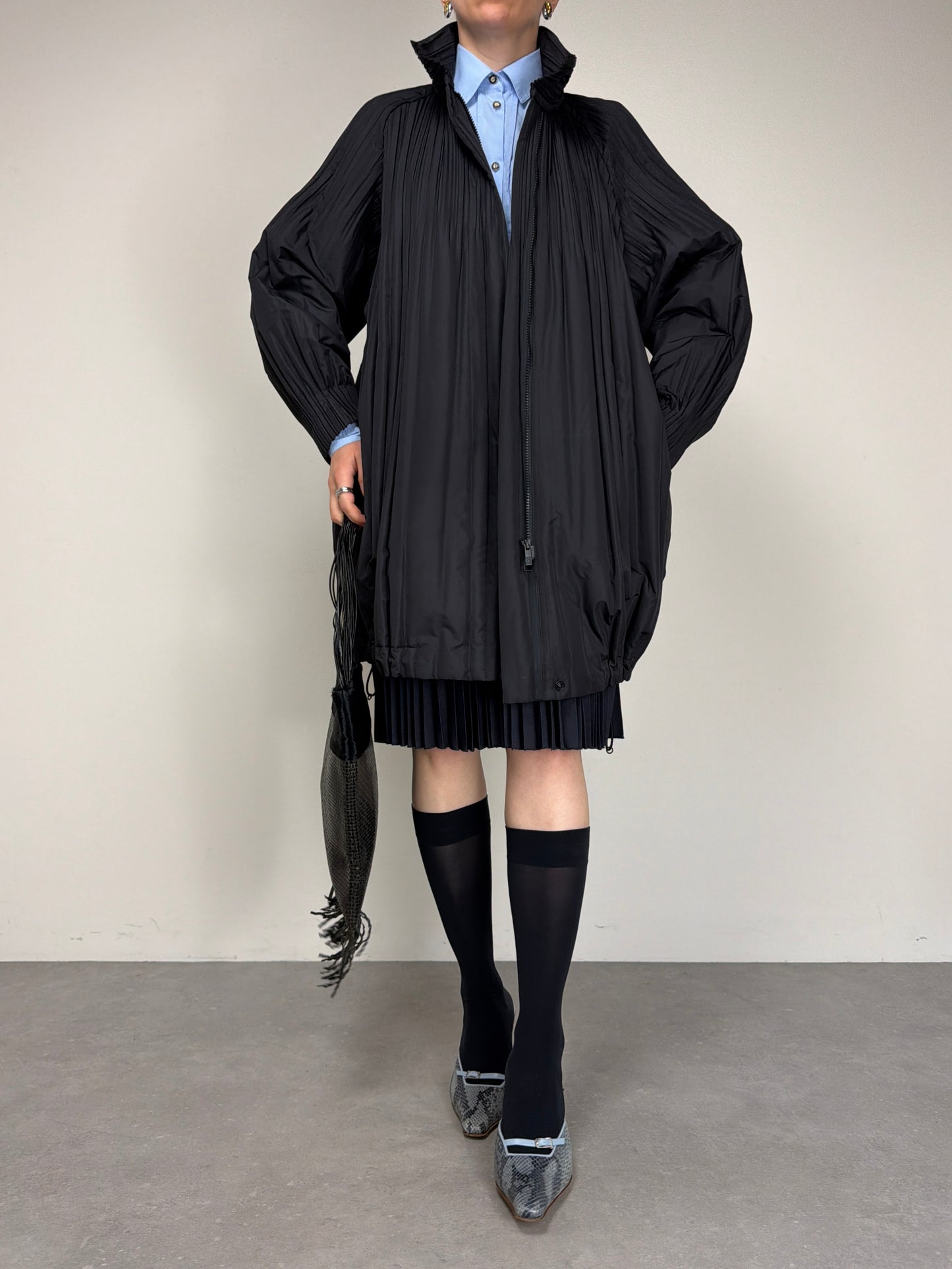 Pleats Please Issey Miyake Piumino prissettato