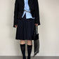 Blazer vintage in lana gessata asimmetrico