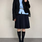 Blazer vintage in lana gessata asimmetrico