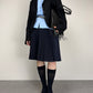Blazer vintage in lana gessata asimmetrico