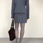 Completo vintage abito e blazer in misto lana