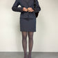 Completo vintage abito e blazer in misto lana