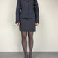 Completo vintage abito e blazer in misto lana
