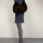 Completo vintage abito e blazer in misto lana