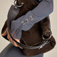 Maxi borsa in camoscio marrone