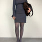 Completo vintage abito e blazer in misto lana