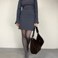 Completo vintage abito e blazer in misto lana